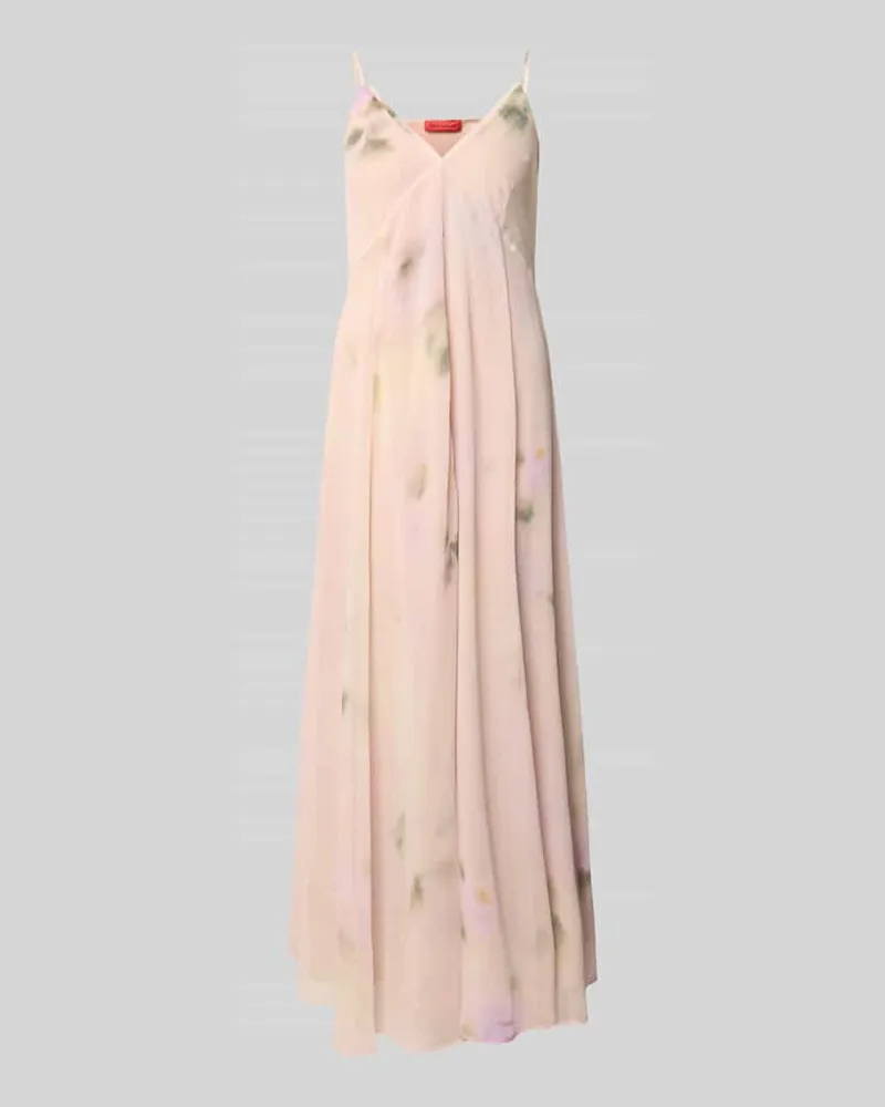 MAX&Co. Tailliertes Abendkleid mit V-Ausschnitt Rosa