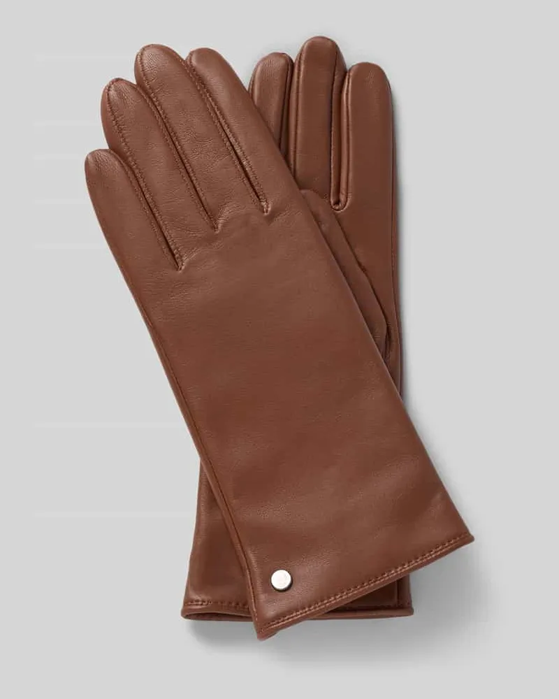 Roeckl Handschuhe aus echtem Leder Modell 'Schönefeld Cognac