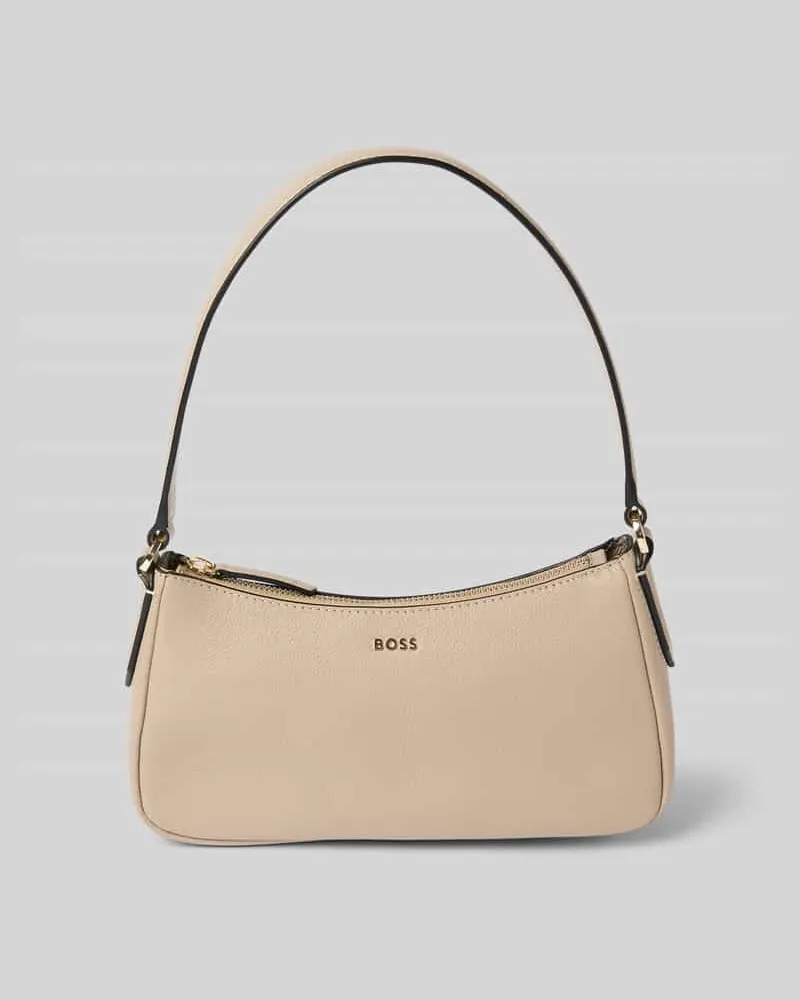 HUGO BOSS Handtasche mit Label-Applikation Modell 'Alyce Sand