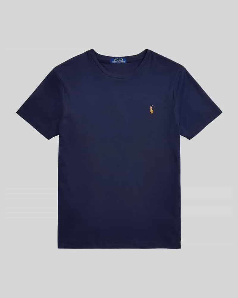 Ralph Lauren Slim Fit T-Shirt aus reiner Baumwolle Marine