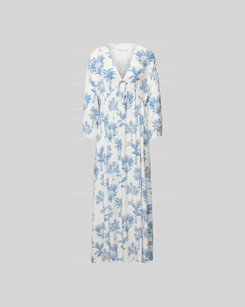 Juvia Maxikleid mit V-Ausschnitt Weiss