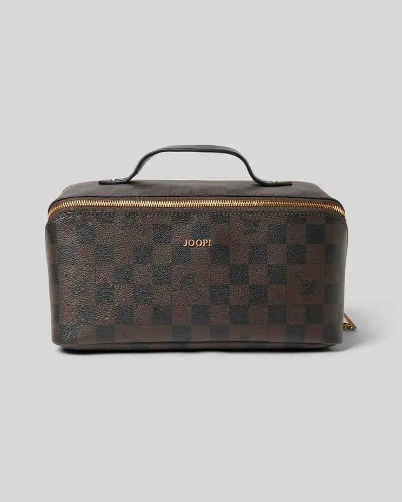 JOOP! Kosmetiktasche mit Tragehenkel Modell 'cortina Dunkelbraun