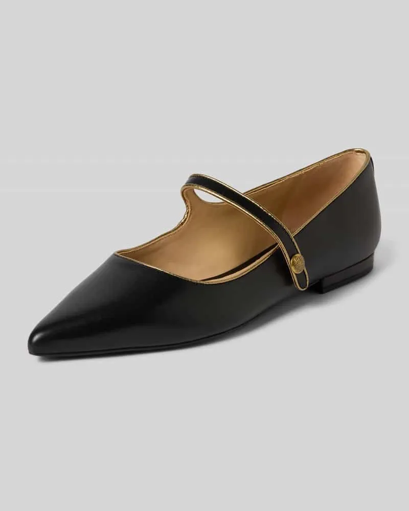Ralph Lauren Flats mit spitzer Passform Modell 'Londyn Black