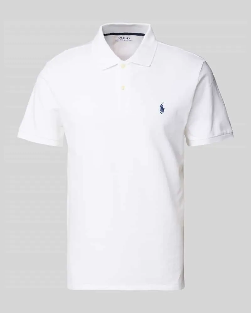 Ralph Lauren Tailored Fit Poloshirt mit Logo-Stitching Weiss