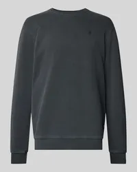 G-STAR RAW Sweatshirt mit Label-Stitching Anthrazit