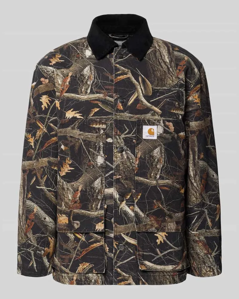 Carhartt WIP Jacke im Allover-Look mit Label-Detail Modell 'Lander Black