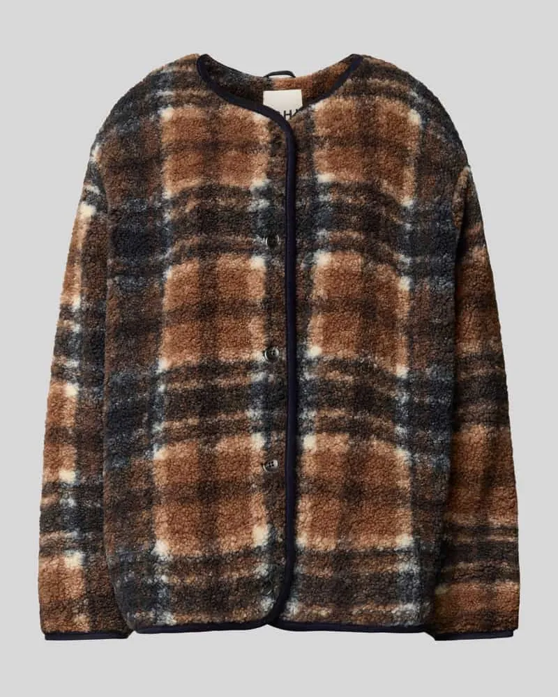 ICHI Fleecejacke mit Knopfleiste Modell 'KOLIRA Marine