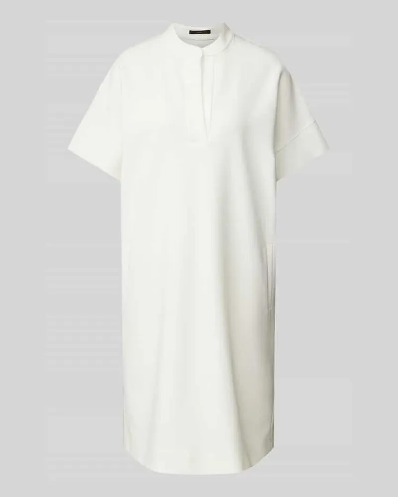 windsor. Knielanges Kleid mit Viskose-Anteil und Tunikakragen Offwhite