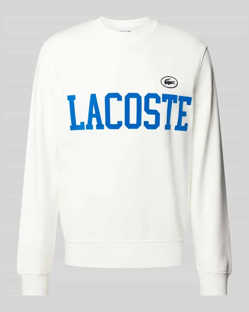 Lacoste Classic Fit Sweatshirt mit Label-Print Offwhite