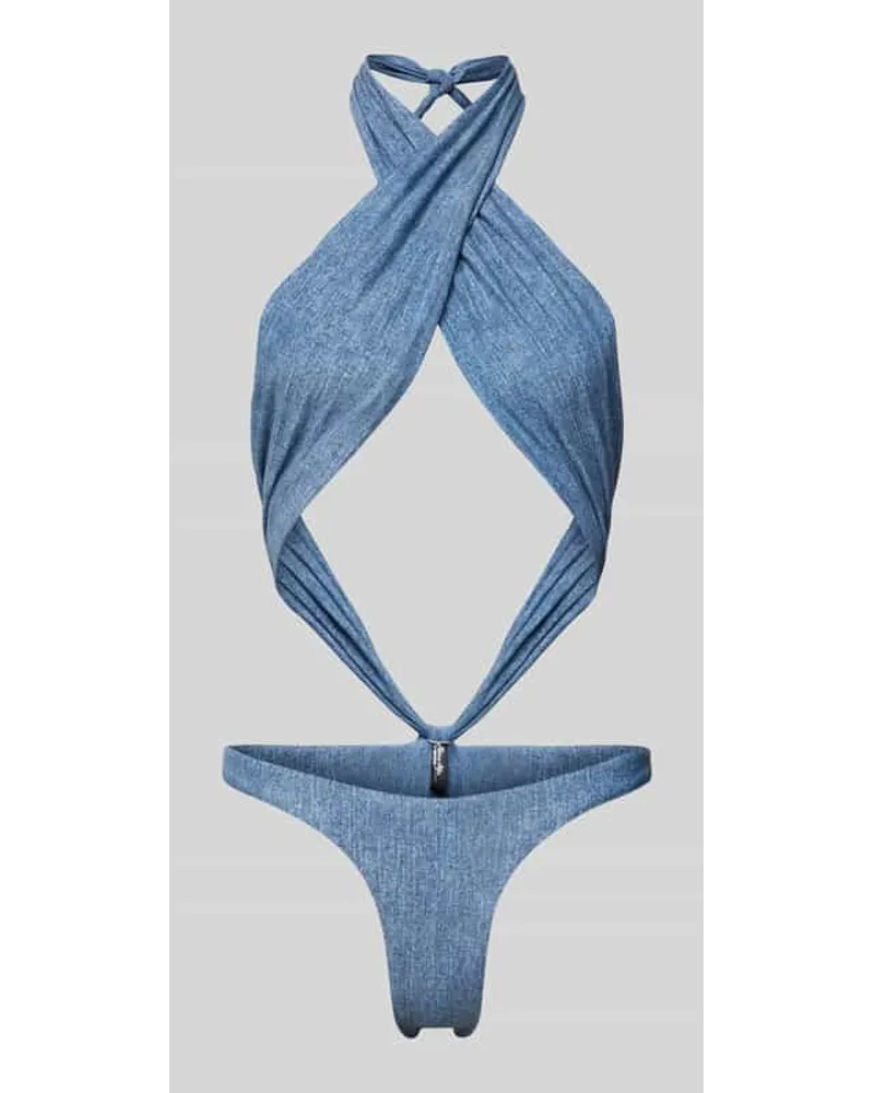 ROTATE Birger Christensen Bikini mit Neckholder Blau