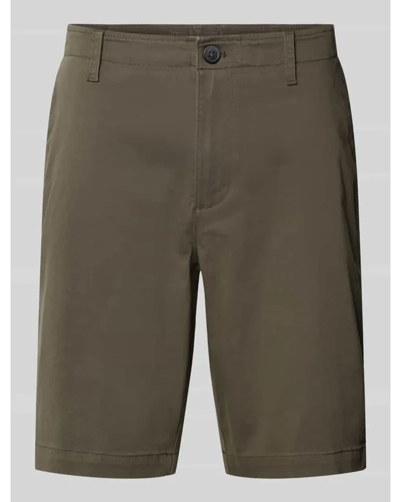 Bruun & Stengade Regular Fit Shorts mit Gesäßtaschen Modell 'GERHARD Khaki