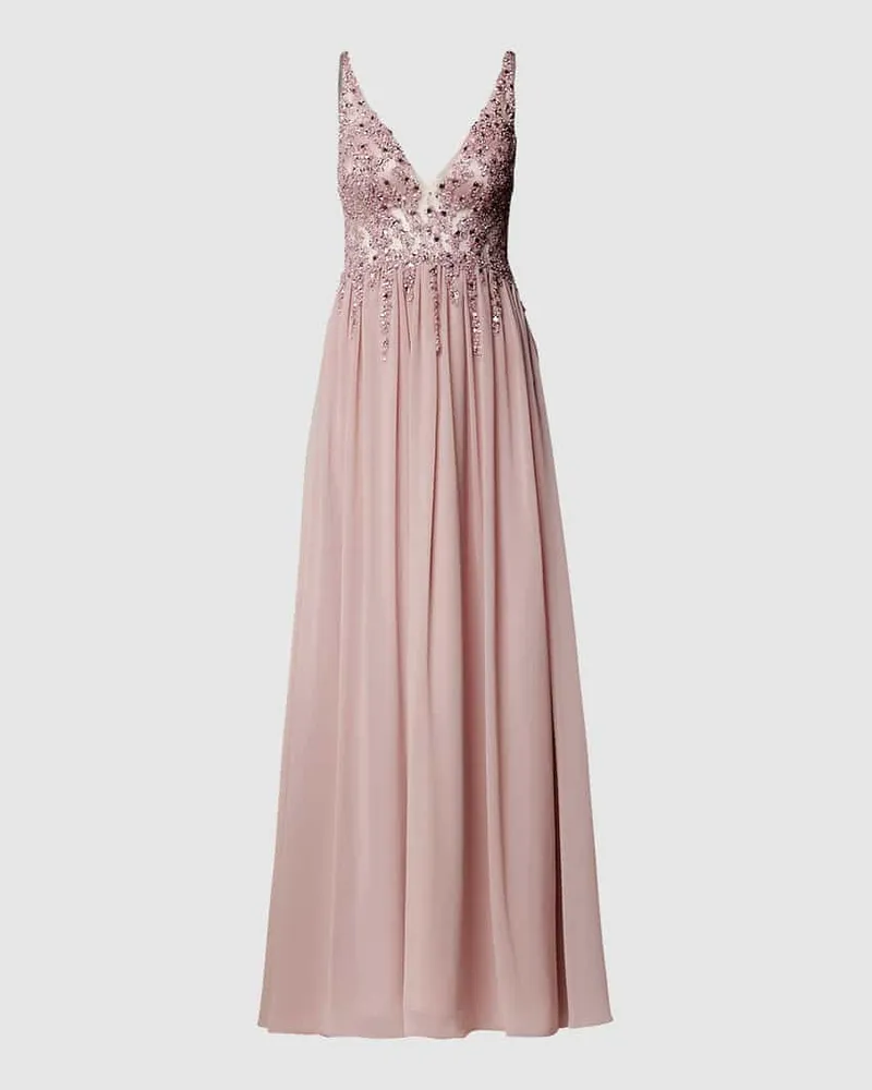 Mascara Abendkleid mit Ziersteinen Mauve