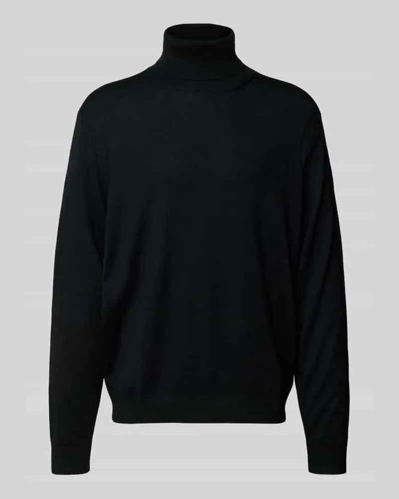 Armani Exchange Rollkragenpullover mit elastischen Abschlüssen Black