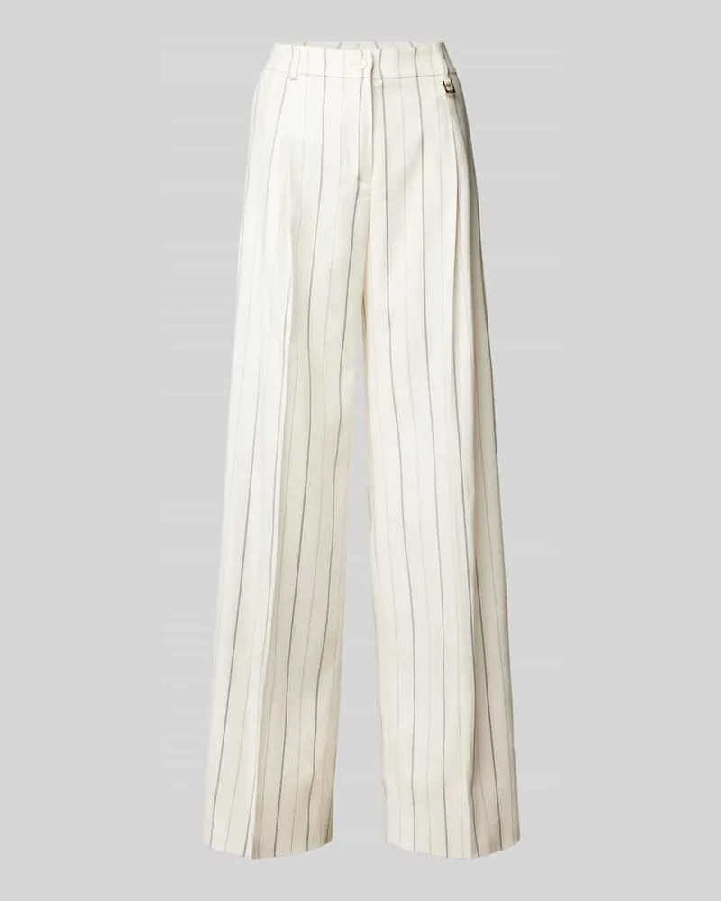 JOOP! Regular Fit Stoffhose mit Leinen-Anteil Modell 'Paris Ecru