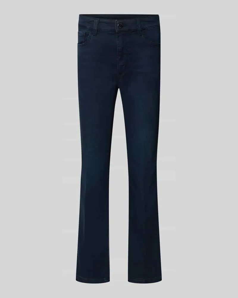 MAC Jeans Wide & Loose Fit Jeans aus Baumwoll-Mix Modell 'Dream Kick Dunkelblau