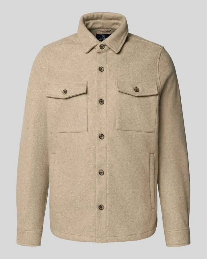 Lerros Hemdjacke mit Knopfleiste Sand