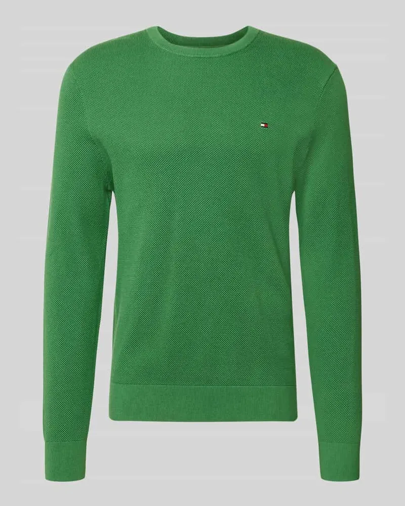 Tommy Hilfiger Regular Fit Pullover aus reiner Baumwolle Gruen