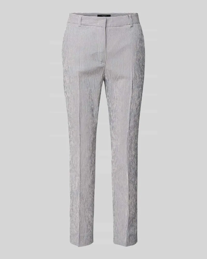 Max Mara Slim Fit Stoffhose mit verkürztem Schnitt Modell 'STARLET Dunkelblau