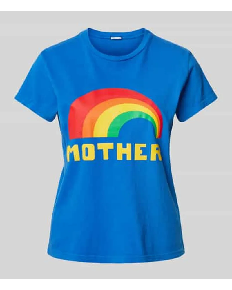 Mother T-Shirt mit Motiv-Print Blau