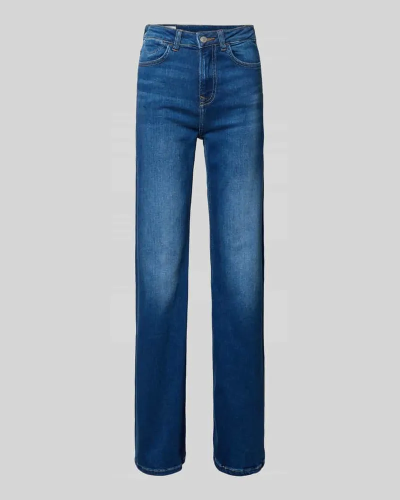 Pepe Jeans Slim Fit Bootcut Jeans aus Baumwoll-Mix Modell 'WILLA Jeansblau