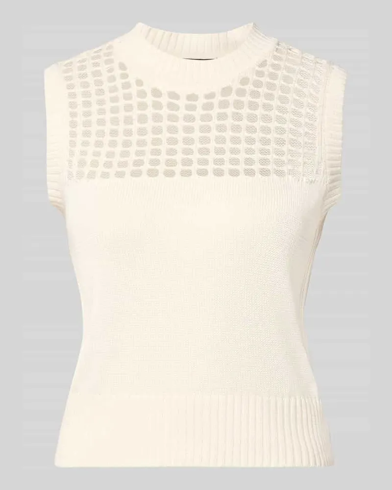 Armani Exchange Pullunder mit Rundhalsausschnitt Weiss