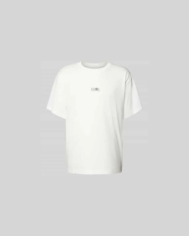 Maison Margiela Regular Fit T-Shirt mit Logo-Patch Weiss