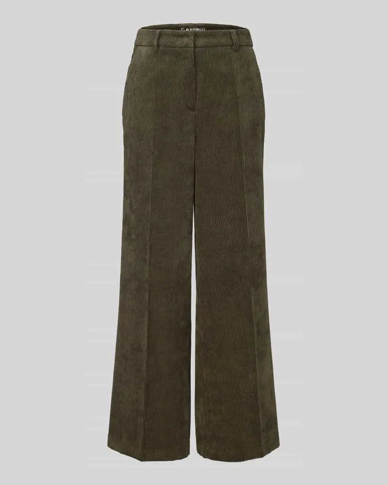 Cambio Relaxed Fit Cordhose seitliche Eingrifftaschen Modell 'ALEXIS Oliv