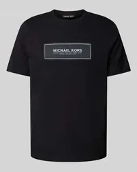 Michael Kors T-Shirt mit Label-Patch Modell 'NEW FLAGSHIP Black