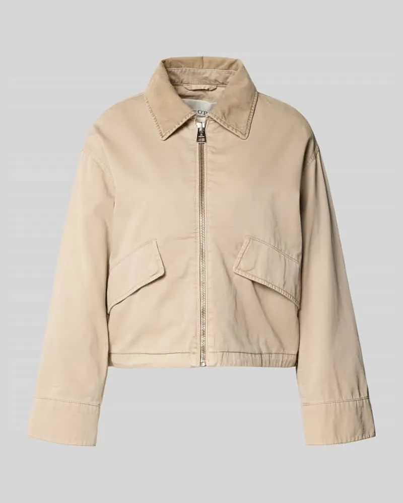 Marc O'Polo Oversized Bomberjacke aus reiner Baumwolle Beige