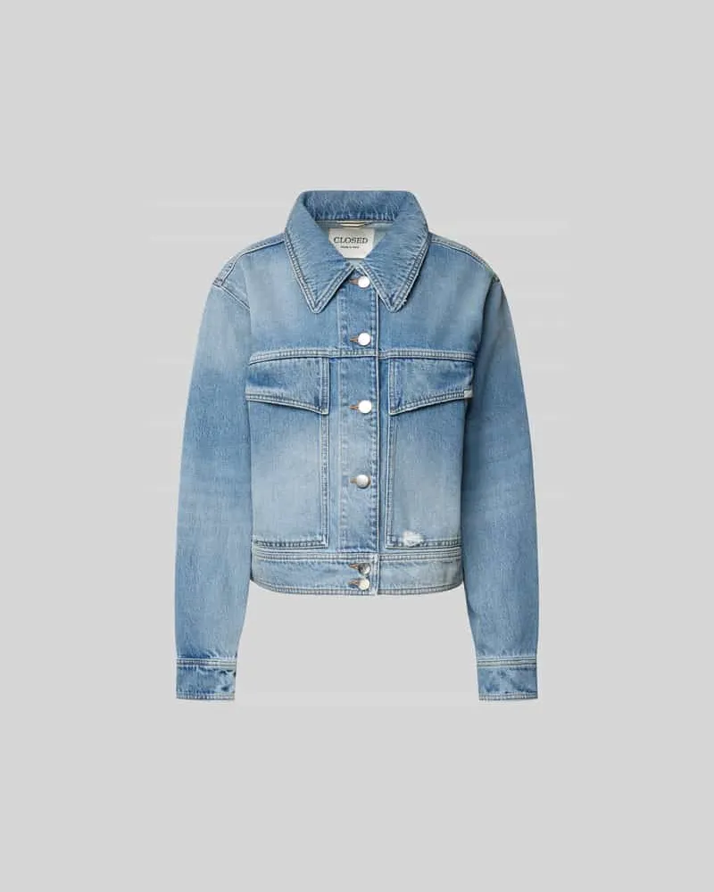 Closed Jeansjacke mit Knopfleiste Jeansblau