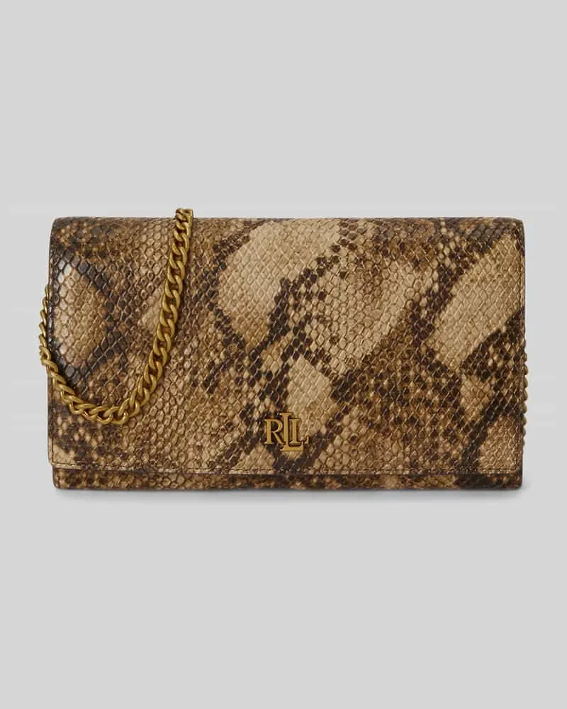 Ralph Lauren Clutch aus echtem Leder Modell 'ADAIR II-WALLET Beige