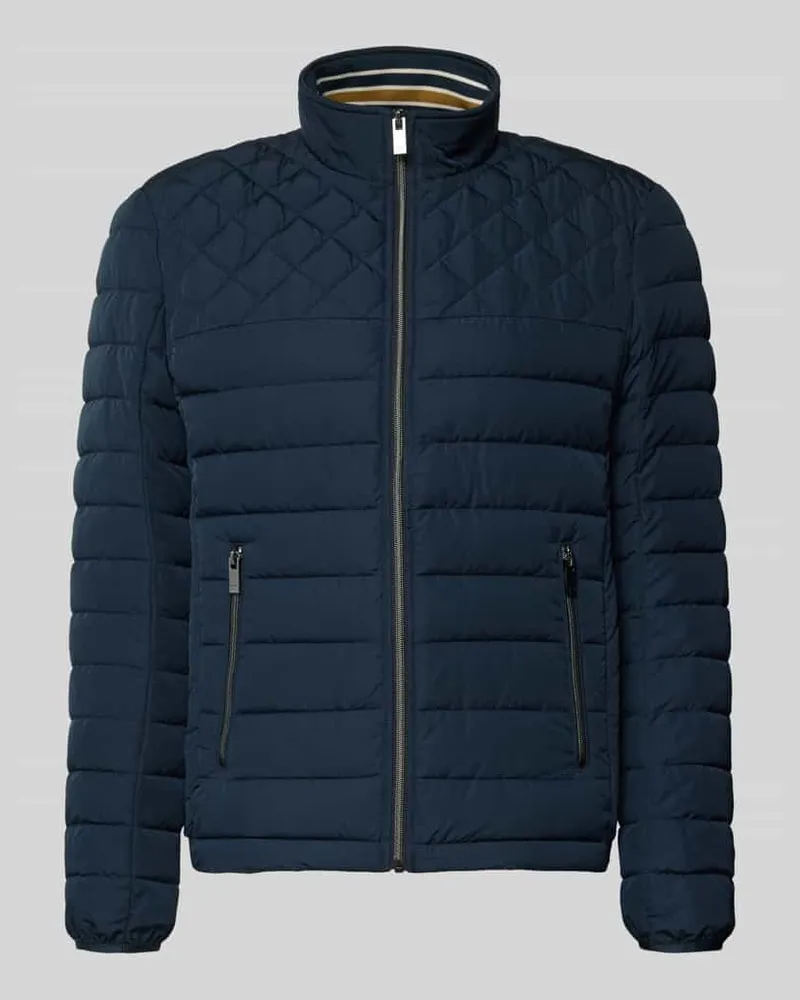 Christian Berg Steppjacke mit Reißverschlusstaschen Marine