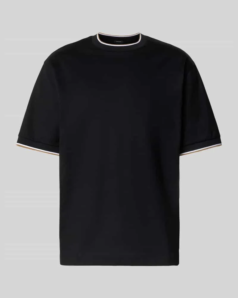 HUGO BOSS Regular Fit T-Shirt aus reiner Baumwolle Modell 'TAMES Black
