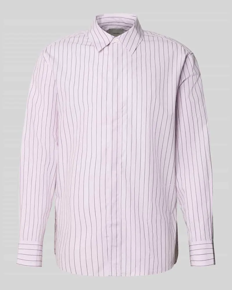 Calvin Klein Freizeithemd mit verdeckter Knopfleiste Bordeaux