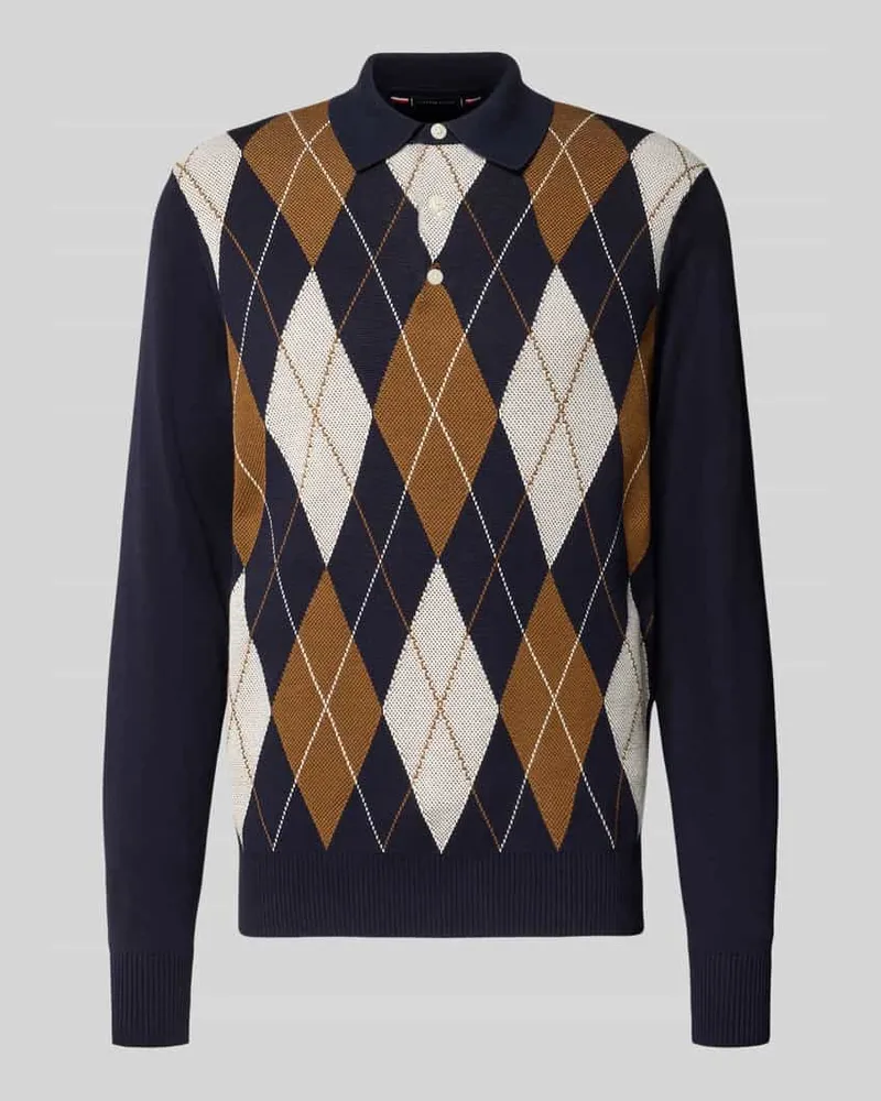 Tommy Hilfiger Regular Fit Strickpullover aus reiner Baumwolle Marine