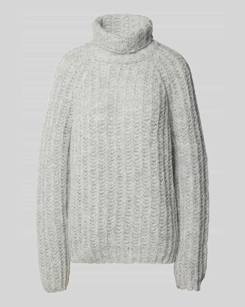 Smith & Soul Rollkragenpullover aus Grobstrick Hellgrau