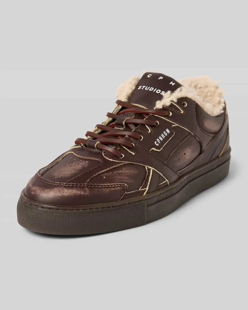 Copenhagen Sneaker aus Leder mit Warmfutter Modell 'CPH63 Dunkelbraun