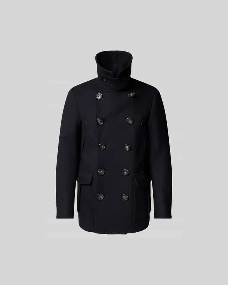 Dsquared2 Mantel aus Lanawoll-Mix mit Stehkragen Marine