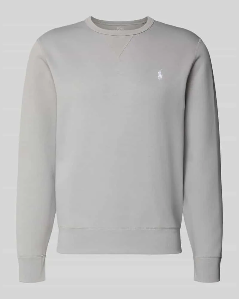 Ralph Lauren Sweatshirt mit Label-Stitching Hellgrau