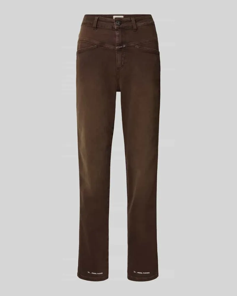 Closed Relaxed Fit Jeans mit Label-Detail Modell 'PEDAL PUSHER Schoko