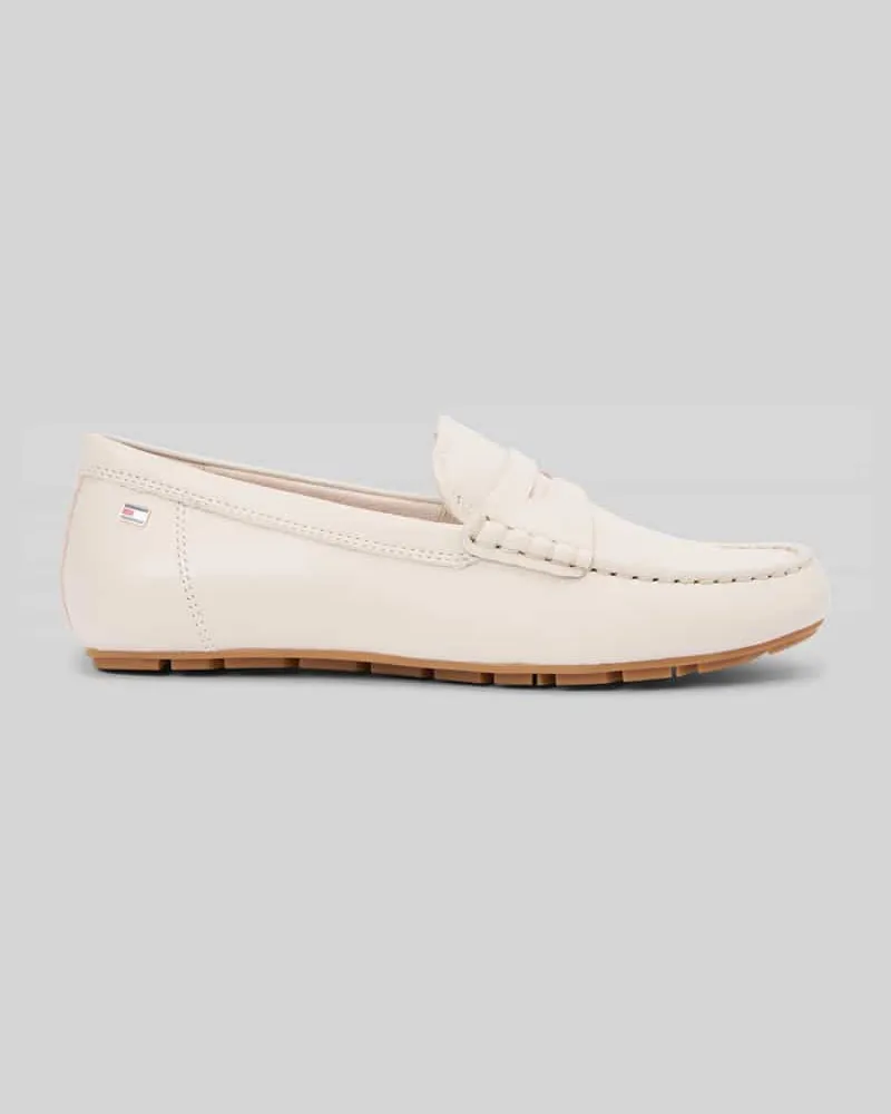Tommy Hilfiger Mokassins aus Veloursleder Offwhite