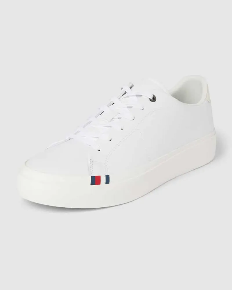 Tommy Hilfiger Sneaker mit Label-Detail Modell 'THICK VULC LOW PREMIUM Weiss