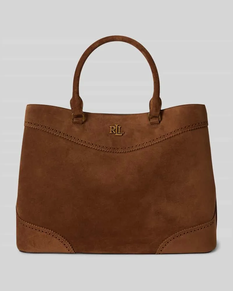 Ralph Lauren Henkeltasche mit Logo-Detail Modell 'MARCY Hellbraun