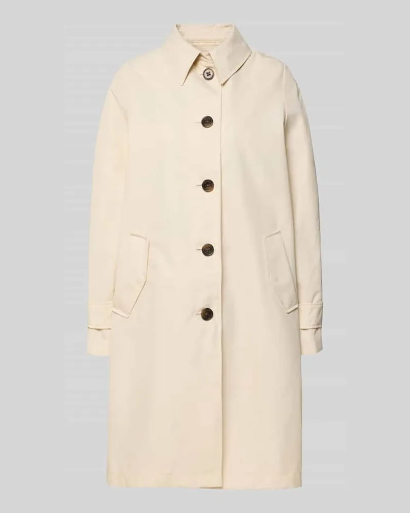 S.Oliver Regular Fit Trenchcoat aus Baumwoll-Mix Kitt
