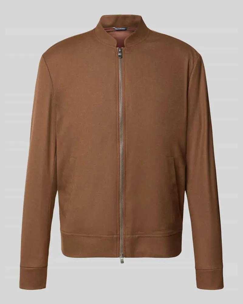 McNeal Regular Fit Jacke mit Viskose-Anteil Mittelbraun