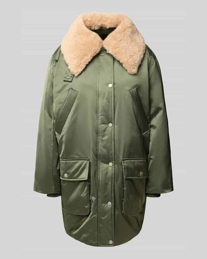 Baum und Pferdgarten Daunenjacke mit abnehmbarem Webpelzkragen Modell 'DAIMI Khaki