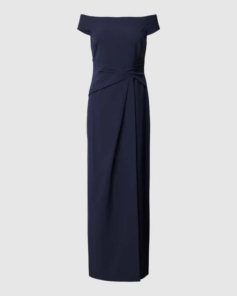 Ralph Lauren Abendkleid mit Raffungen Modell 'SARAN Marine