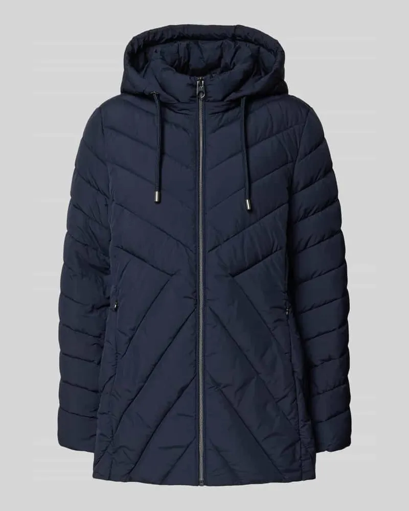 Christian Berg Steppjacke mit Reißverschlusstaschen Dunkelblau