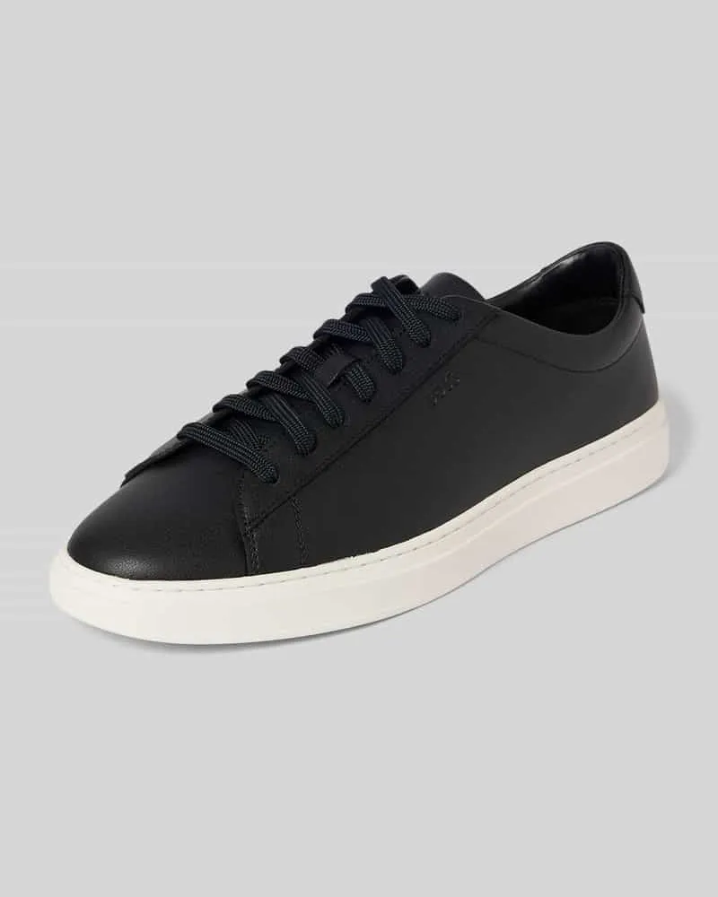 HUGO BOSS Sneaker aus Leder mit Gummisohle Black