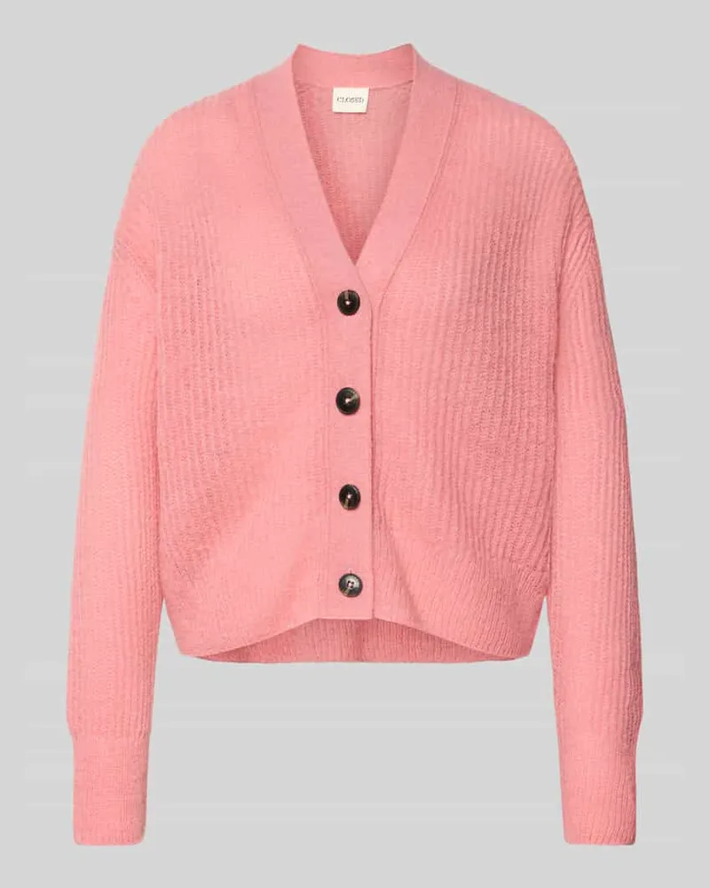 Closed Strickjacke aus Alpaka-Mix mit V-Ausschnitt Rose